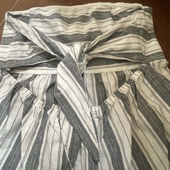 Socialite Large White And Gray TUBE Camisole Strapless Women's Top - Picture 7 of 8